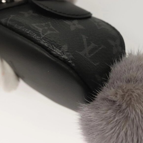 LOUIS VUITTON Monogram Eclipse LV Chinchilla Coin Purse M00962 LV Auth 133207 - Picture 3 of 16